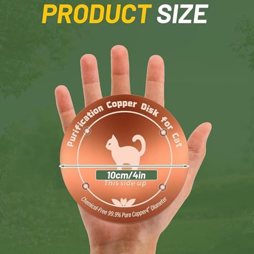 Copper Waterer Cleaning Disc, All Season Livestock Water Purifier Tray Keeps Water Clean for Poultry, Dogs & Cattle - size: cat