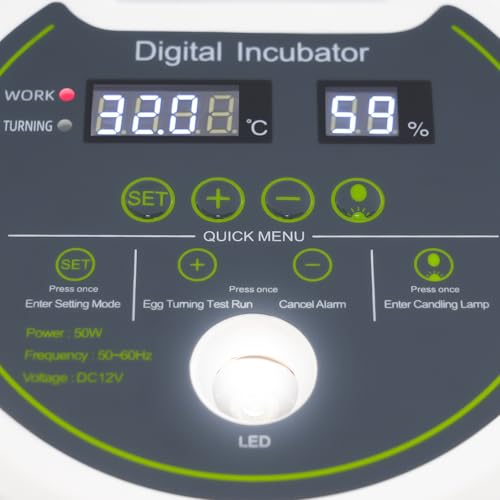 33 Incubators for Hatching Eggs, Quail Egg Incubator Automatic Turner with Dual Power Supply & Intelligent Control, Adjust Temperature & Humidity, Poultry Egg Incubator for Hatching Chicken Duck Bird - size: 33 eggs