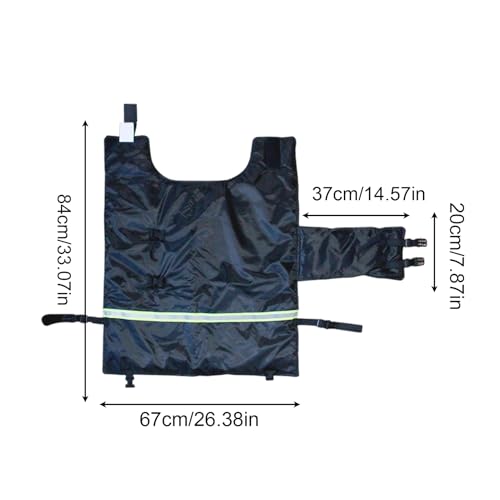 Calf Winter Jacket, with Warming Insulated Design, Black, Wearable Cattle Coat Blanket, Livestock Winter Warming Coat, Adjustable Straps, for Calves, Goats, Sheep, Horses and Cows