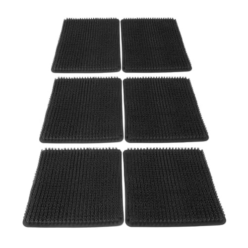 Aramox 6 Pack Washable Chicken Nesting Pads, Breathable Reusable Nesting Box Liners for Laying Hens, with PE Material for Chicken Coop Poultry Boxes (Black) - color: Black