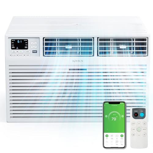 ROVSUN Smart 10000 BTU Through the Wall Air Conditioner with Remote & App Control, Energy Saving Wall AC Unit with Timer for Bedroom, Living Room, Apartment, Dorm up to 450 Square Feet, 115V/60Hz
