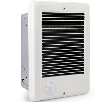 Electric Wall Heater Complete Unit with Thermostat,Replace Model CSC151TW,Part 67509,5120 BTU,1500 Watt,120V In Wall Heater Electric Hard-Wired Heater,Recess Efficient Centrifugal fan Fit Small Rooms