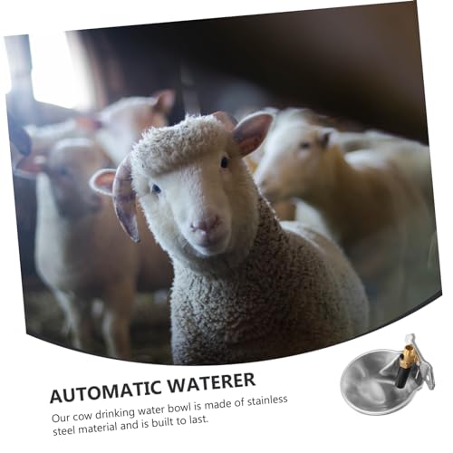 Kisangel Automatic Cow Waterer Bowl Large Capacity Livestock Water Feeder Float Valve Plastic Design for Cattle Sheep and Goats Efficient Water Access for Farms