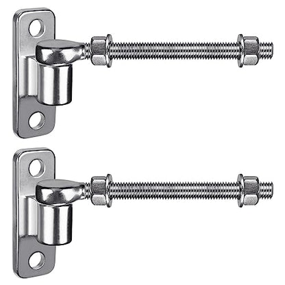 Insaga 304 Stainless Steel Gate Hinges Set - Heavy Duty 8'' J Bolt and Wall Mount Hinges, One Piece with Non-Welded for Long Lasting Fit Farm Fence Barn Gates, Load Capacity up to 500LB - size: 8''-2Pack