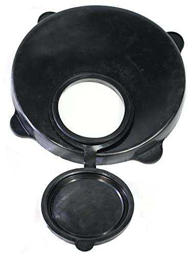 Skywin 5 Gallon Bucket Lid, Rubber Seal Lid, Wood Pellet Storage Containers, Bird Seed Container, Lump Charcoal Storage, Weather Resistant Rubber (Bucket Not Included) (Black) - color: Black