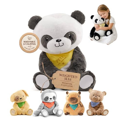 Lilly's Love Weighted Stuffed Animals for Adults & Kids — 5lb Calming Panda Plush for Anxiety, ADHD & Sensory | Machine Washable Weighted Stuffed Animal w/Removable Insert | Pete The Panda - color: Panda