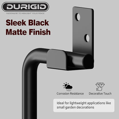 18 Inch Gate Cane Bolt Gate Ground Drop Rod, Heavy Duty Drop Rod Gate Latch for Wooden Vinyl Fence, Black Finished Cane Bolts for Gates, 1 Pack - size: 18 Inch