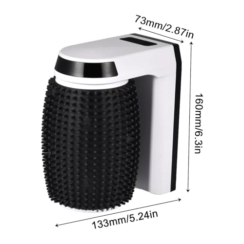 Cat Corner Brush - Grooming Tool, Wall Mount Comb | Automatic Rotating Massager Brush, Catnip-Infused Groomer for Indoor Use, for Long Cats