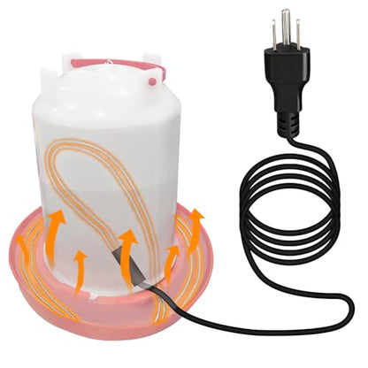 Chicken Water Heater Cord, Freeze-Proof Heated Waterer for Chickens & Poultry, Safe Low-Watt Heating Cable Keeps Water Ice-Free in Winter for Ducks, Rabbits & Small Animals (1 Pack)