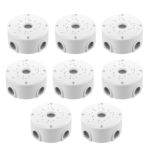 8 Pack Security Camera Junction Box Outdoor-ABS Universal Security Camera Mount Bracket for IP Camera - size: 8 Pack