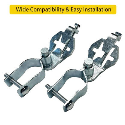 Heavy Duty T-Post Gate Hinge Kit, 1-5/8″Chain Link Fence Gate Post Hinge Pins, Galvanized Steel Easy Install Hardware for Farm, Garden, Backyard Gate