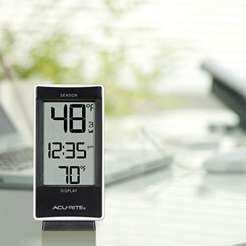 AcuRite 02059M Digital Thermometer with Indoor and Outdoor Temperature,White - color: Thermometer