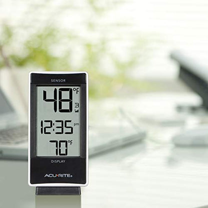 AcuRite 02059M Digital Thermometer with Indoor and Outdoor Temperature,White - color: Thermometer