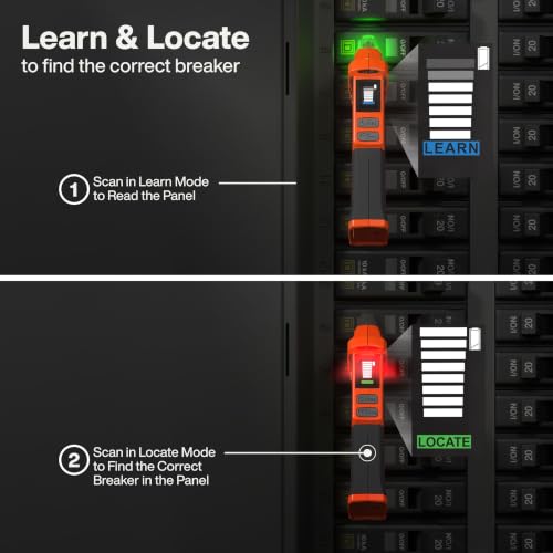 Klein Tools ET350 4-in-1 Digital Circuit Breaker Finder, Outlet Fault Detector, Non-Contact Voltage Tester, GFCI Tester, Learn and Locate Mode, Backlit LCD, LED Work Light