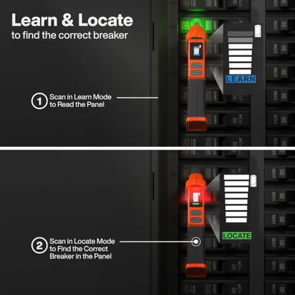 Klein Tools ET350 4-in-1 Digital Circuit Breaker Finder, Outlet Fault Detector, Non-Contact Voltage Tester, GFCI Tester, Learn and Locate Mode, Backlit LCD, LED Work Light