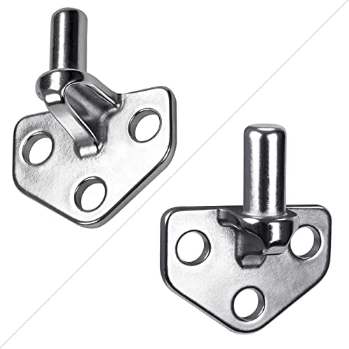 Insaga 304 Stainless Steel Gate Hinges Heavy Duty, Non-Welded Gate Hardware, 2pcs Wall Mount Gate Hinge, Chain Link Gate Hinge with 5/8'' Hinge Pin, Horizontal Design - color: Horizontal Hinge-2pcs