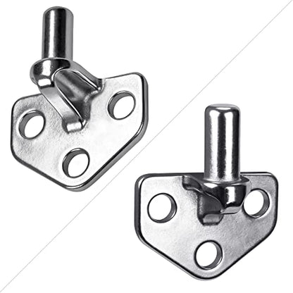 Insaga 304 Stainless Steel Gate Hinges Heavy Duty, Non-Welded Gate Hardware, 2pcs Wall Mount Gate Hinge, Chain Link Gate Hinge with 5/8'' Hinge Pin, Horizontal Design - color: Horizontal Hinge-2pcs