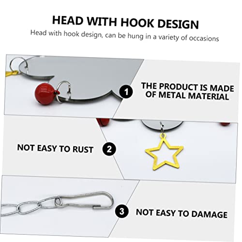 Hanging Chicken Mirror with Hook Bird Accessory for Pet Chickens and Parrots Durable Design to Enhance Play and Intellectual Development