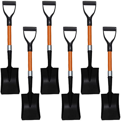 Ashman Short Handle Transfer Shovel (6 Pack) Shovel for Digging 27-inch with Sturdy Blade, Small Garden Shovel, Kids Snow Shovel, Shovels for Gardening with D- Handle Gardening Tool - size: 6 Pack, style: Small Transfer Shovel
