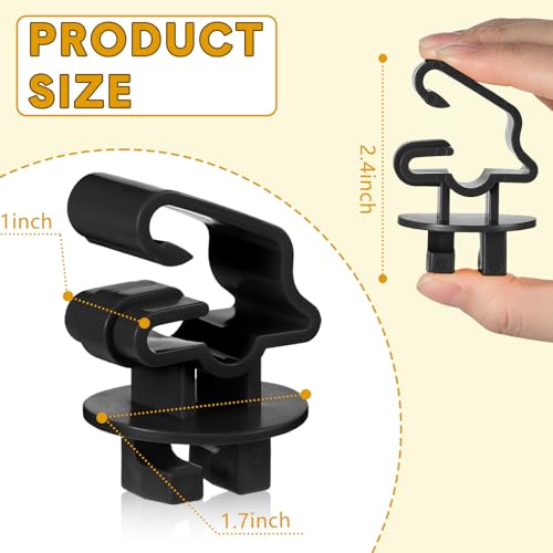 Geiserailie 200 Pcs Black T Post Insulators Electric Fence Posts Electric Fence Insulators Wire Standard Snug Fitting T Post Clips for Agricultural Ranchers