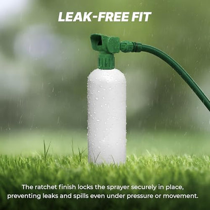 Hose-End Sprayer and 32oz Bottle (48-Pack): Contractor-Grade 20:1 Ratio Lawn and Turf Sprayer Sets for Fertilizer, Odor Control, and Cleaning – Leak-Free, Long-Lasting Construction - size: Bottle + Sprayer