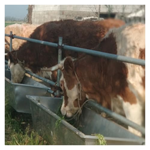 ERRULAN Cattle Sheep Drinking Feeding Trough, Outdoor Stainless Steel Livestock Feeder Troughs, Animal Hay Feeders for Cattle Sheep Goat Safe Protective(200x30x18cm(78.7x11.8x7in)) - size: 200x30x18cm(78.7x11.8x7in)