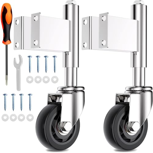 Spring Loaded Gate Casters 3” Heavy Duty Gate Caster Wheels with Hardware 220 Lbs Load Capacity, Pack of 2 - style: 3 Inch 2 Pack