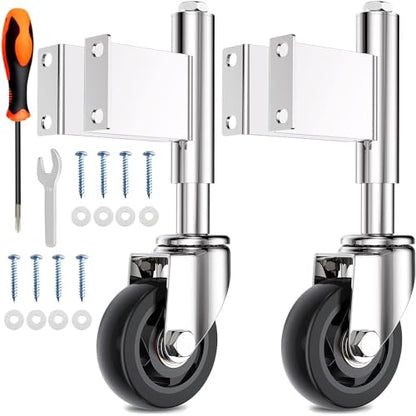 Spring Loaded Gate Casters 3” Heavy Duty Gate Caster Wheels with Hardware 220 Lbs Load Capacity, Pack of 2 - style: 3 Inch 2 Pack