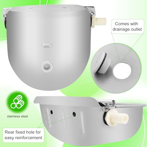 Automatic Cow Drinking Water Bowl Stainless Steel Animal Dispenser Waterer | Automatic Livestock Drinking Water Bowl with Float Valve Drainage Hole,with 3/4'' Hose & Screws