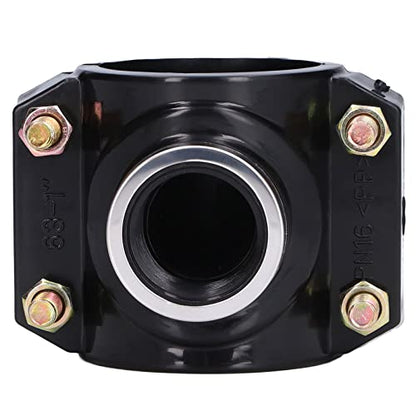 Water Systems Drain Saddle Valve, 4 Sets Water Drain Saddle Plastic Pipe Additional Quick Connector Tee Kit G1 Female Thread