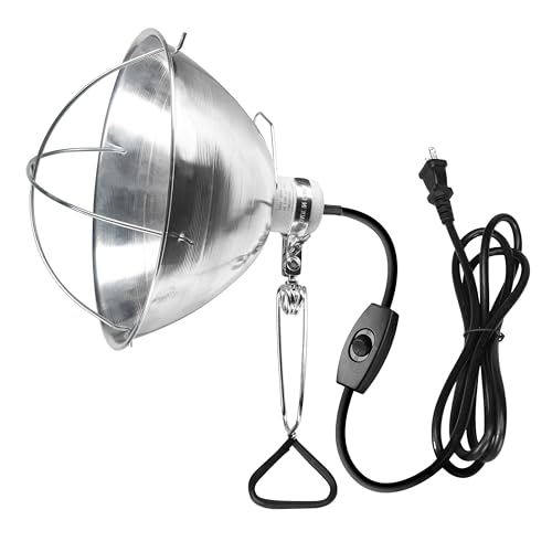 Simple Deluxe Clamp Lamp Light Socket with 10.5 Inch Aluminum Reflector, Suit for Max 250 Watt Lamp (No Bulb Included) with 18/2-Gauge 6 Feet Cord, 1 Pack - size: 10.5 Inch (250 Watts), style: 1-Pack LITE Version