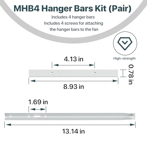 MHB4 Ventilation Fans Hanger Bar Kit for Broan-NuTone Invent Series Bath Exhaust Fans – Adjustable Exhaust Fan Mounting Bracket Set