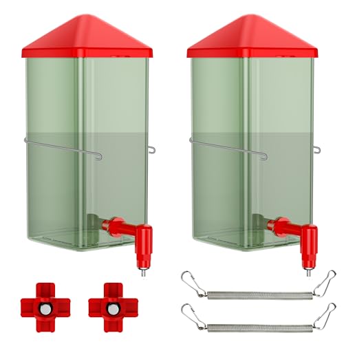 ZenxyHoC Baby Chick Waterers 2 * 0.26 Gal with Versatile- and Horizontal Nipple Drinkers - color: Green, size: 2 x 0.26 Gal