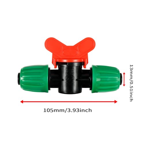 5 Pcs 1/2 Inch Drip Irrigation Switch Valve 1/2" Drip Irrigation Shut Off Valve Drip Irrigation Fittings Irrigation Valve for Drip System for Garden Water Flow Control - size: 1/2 inch Switch Valve