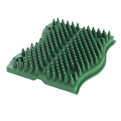 The Original ScratchnAll Animal Scratcher Pad, Flexible Acupressure Nubs & Interlocking Design, Very Durable & All-Weather, Great for Domestic, Barnyard and Zoo Animals - USA Made, Hunter Green - color: Hunter Green, size: 1Pack