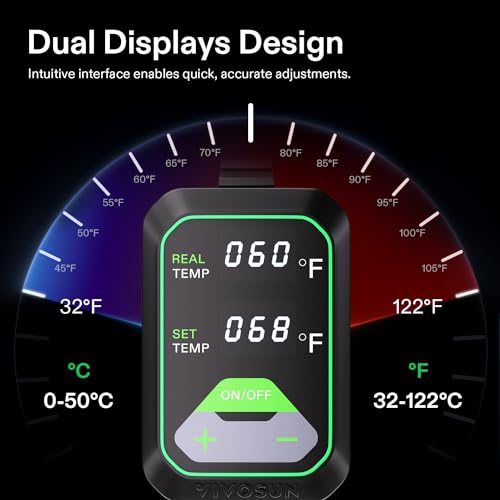 VIVOSUN 48"x20.75" Seedling Heat Mat with Built-in Temperature Controller, UL & MET-Certified Waterproof Plant Heating Pad for Germination, Hydroponics, Brewing, Breeding, and Greenhouses (Pack of 2) - size: 48"x20.75" (Pack of 2)