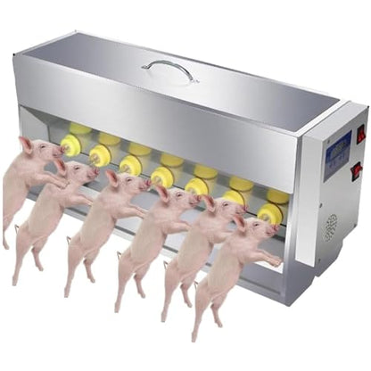 Piglet Nursing Bottle, Piglet Feeder, 10/14 Nipple, Piglet Care Station, Stainless Steel Piglet Feeder, Suitable for Piglets, Lambs,14 Heads - size: 14 heads