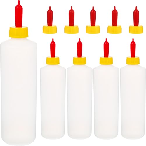 Ipetboom 5 Pack Lamb Feeding Bottles - 400ml/13.5oz Animal Milk Nursing Bottle with Silicone Nipples, Livestock Feeder for Lambs Calves and Small Animals - White 9.04X2.36in