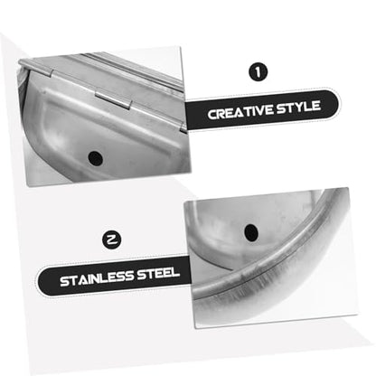 TOYANDONA Stainless Steel Automatic Water Bowl for Livestock Durable Waterer for Cattle Pigs Sheep with Float Valve Easy to Clean Generous Capacity for Farm Animals