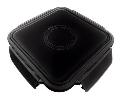 House Naturals 4 Gallon Square Food Grade Bucket Pail with Plastic Handles and Lid (Pack of 3) Made in USA containers (Magenta - Black lids) - color: Magenta - Black Lids