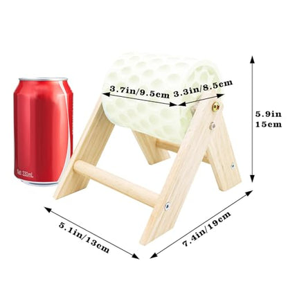 Chicken Coop Accessories, Beak Grinding Calcium Stone with Wooden Stand, Chicken Enrichment Toys, Toys for Hens, Ducks, Geese, Turkeys, Poultry, White - color: White