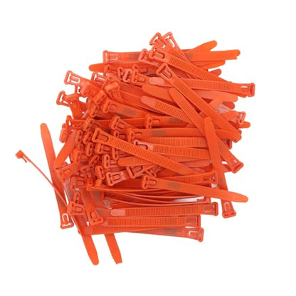 Rengue Numbered Chicken Leg Bands, Easy Apply Poultry Identification Rings, 100 Pieces for Ducks, Chicks, Geese, and Pigeons Numbered Chicken Leg Bands, PP Material, Nan Gardening (Orange) - color: Orange