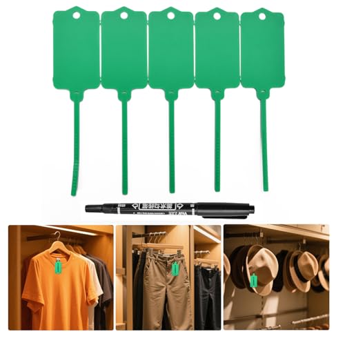 Blank Waterproof Plastic Tags for Labeling, Reusable Luggage Hanging Labeling Self-Locking Shipping Seals, Storage Label Tags,Writable Mark Labels for Logistics and Organizing (Green, 70pcs) - color: Green, size: 70pcs
