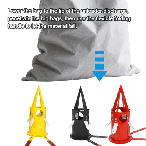 Big Bag Dispenser Bulk Bag Unloader – Heavy Duty Feed Unloader Tool for Animal Feed, Grain, Fertilizer – Rust-Resistant, Portable for Farm, Warehouse, Home Use (Red) - color: Red
