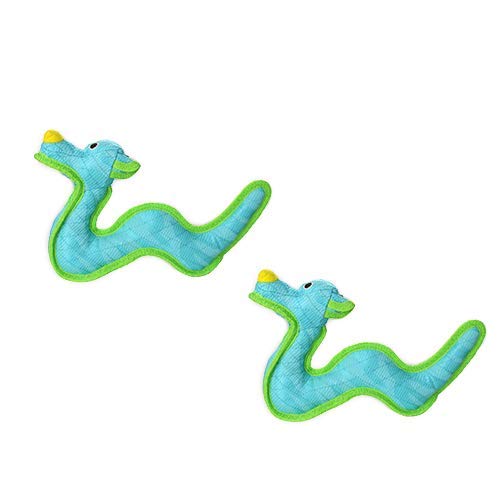 Tuffy® - DuraForce® : 2 Pack Dragon Dog Toy: Ultra Durable Plush Toy with Multiple Layers & Reinforced Seams, Washable and Floats, DuraForce® Construction - color: 2PK Blue Dragon
