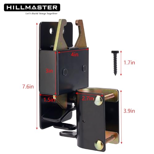 HILLMASTER Heavy Duty 2 Way Farm Gate Latch, Two Way Fence Gate Latch for Metal Gates Livestock Cattle Gate Latches Gate Hardware for Horse Corrals, Ranches(Screws and Instructions Included) - size: 1 Pack