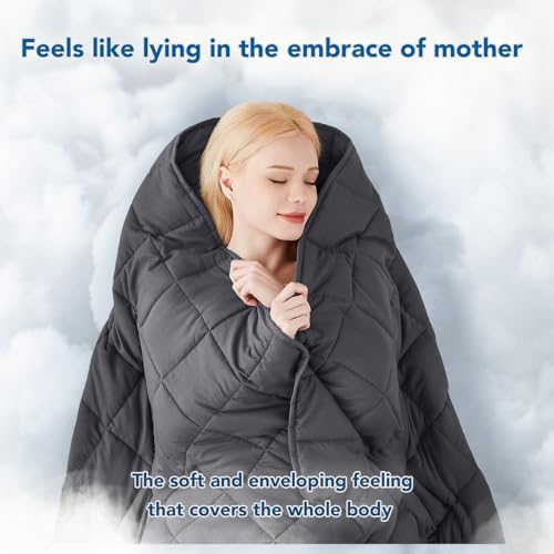 Topcee Weighted Blanket (7 lbs, 40" x 60") Cooling Throw Heavy Blanket for Sleeping Apply to 60-90 lbs, Soft Thick Breathable Blanket with Glass Bead, Easy Care - color: 00-dark Grey, size: 40"×60"-7lbs