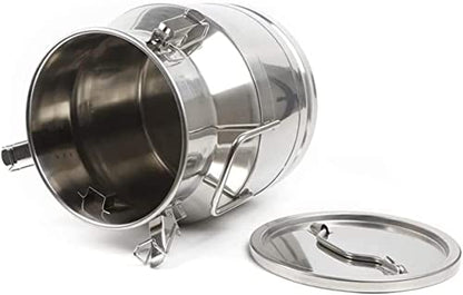 12-60L Milk Can 304 Stainless Steel Milk Transport Can Milk Bucket Wine Pail Barrel Tea Canister Tote Jug with Sealed Lid Heavy Duty Liquid Storage Container,20L,50L(13.16 Gallon)