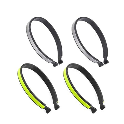16pcs Cycling Reflective Trousers Bands Clips Strap Bicycle Ankle Leg Bind Bandage Trousers Pant Bands Clips Strap Windproof Clip - color: Gray+Green