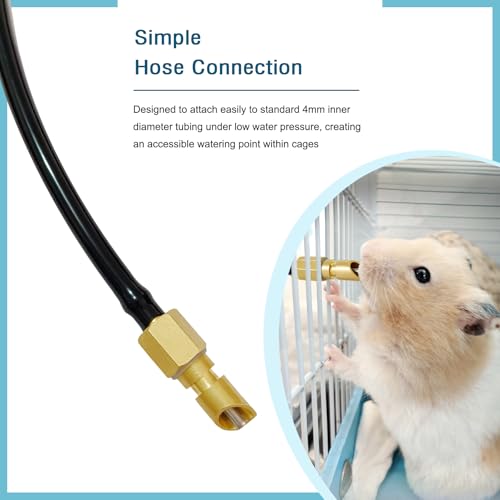 Barss Nipples Water Dispenser Automatic Metal Watering System for Rabbits, Guinea Pigs, Rat, Ferrets and Other Small Animals（10Pcs ）